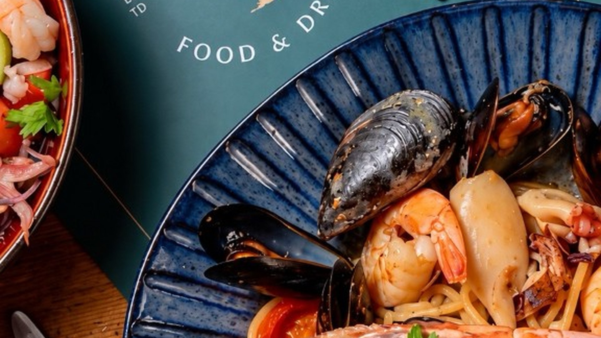Seafood Marinara on a Calle Bistro table