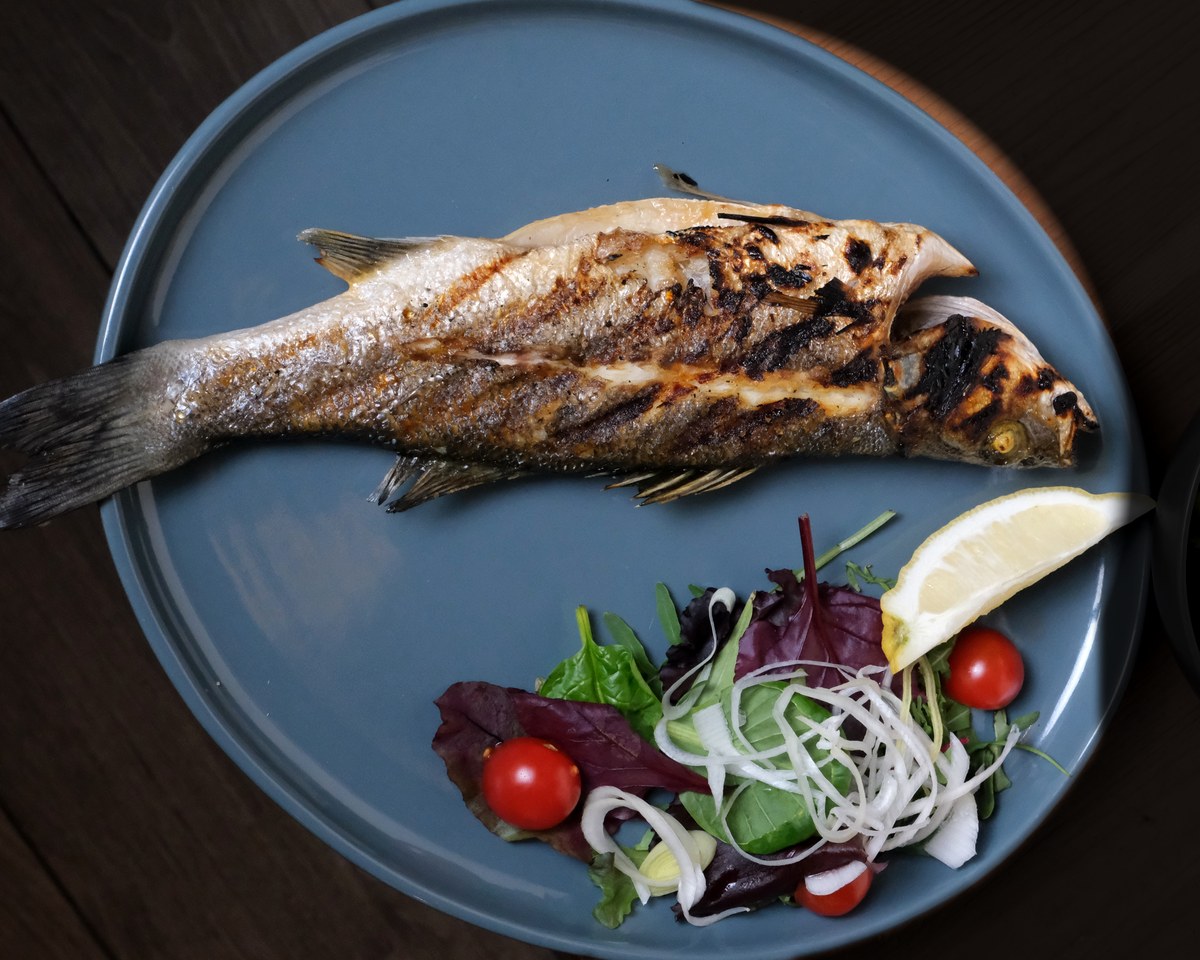 Grilled Seabass at Calle Bistro